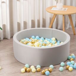 simpa Soft Foam Ball Pit 90 x 30cm in Grey - Size: 90 x 30 cm - thumbnail 4