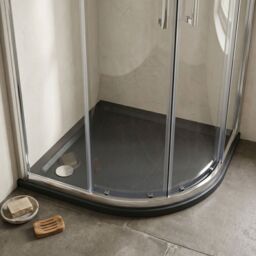 Balterley Premium Shower Tray - Right Hand Offset Quadrant - 900mm x 760mm - Slate Grey - thumbnail 9
