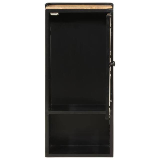 Berkfield Home Beautiful Bathroom Cabinet 40x27x90 cm Iron & Solid Wood Mango - Size: 40 x 27 x 90 cm - image 1