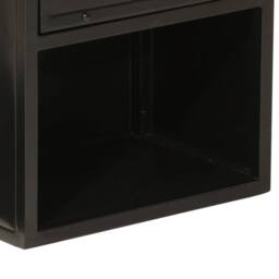 Berkfield Home Beautiful Bathroom Cabinet 40x27x90 cm Iron & Solid Wood Mango - Size: 40 x 27 x 90 cm - thumbnail 8