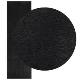 Berkfield Home Rug HUARTE Short Pile Soft & Washable Black 80x250 cm - Size: Medium - thumbnail 1