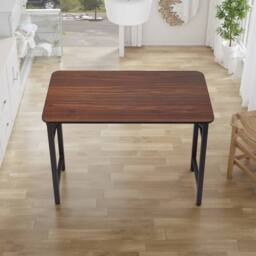 KORVIXA Walnut Folding Laptop Table Foldable Computer Desk - Size: 100 cm