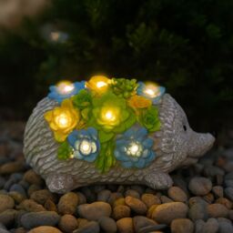 ILFD Group Ltd Solar Hedgehog Garden Ornament in Grey - Size: 3 Pack