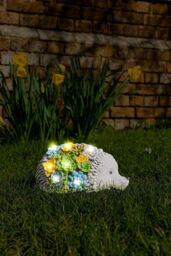 ILFD Group Ltd Solar Hedgehog Garden Ornament in Grey - Size: 3 Pack - thumbnail 2