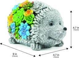 ILFD Group Ltd Solar Hedgehog Garden Ornament in Grey - Size: 3 Pack - thumbnail 3