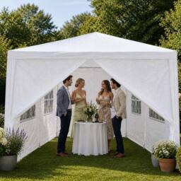 Oypla 3m x 6m Waterproof Garden Gazebo in White - thumbnail 6