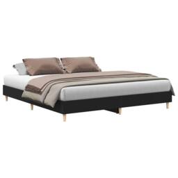 Berkfield Home Beautiful Bed Frame Black Oak 180x200 cm Engineered Wood - thumbnail 1