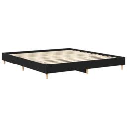 Berkfield Home Beautiful Bed Frame Black Oak 180x200 cm Engineered Wood - thumbnail 7