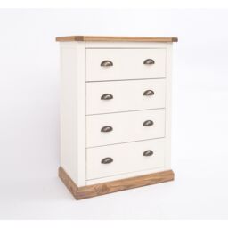 Cabinet Bits Tropea 4 Drawer Chest of Drawers Brass Cup Handle in Off-White - thumbnail 2