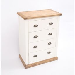 Cabinet Bits Tropea 4 Drawer Chest of Drawers Brass Cup Handle in Off-White - thumbnail 3
