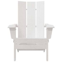 Berkfield Home White Foldable Adirondack Chairs 2 pcs White 74.5x80.5x90 cm HDPE - thumbnail 5