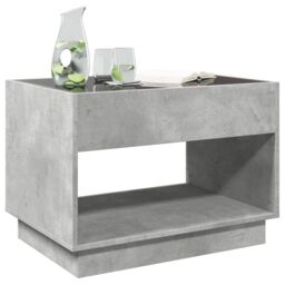 Berkfield Home Coffee Table with Infinity LED Concrete Grey 70x50x50 cm - Size: 70 x 50 x 50 cm - thumbnail 4