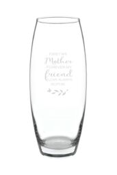 Personalised Memento Company Women's Personalised 'First My Mother, Forever My Friend' Bullet Vase in Clear - thumbnail 1