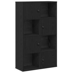 Berkfield Home Durable Bookcase Black Oak 60x24x101.5 cm Engineered Wood - thumbnail 3