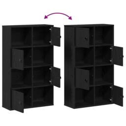 Berkfield Home Durable Bookcase Black Oak 60x24x101.5 cm Engineered Wood - thumbnail 8