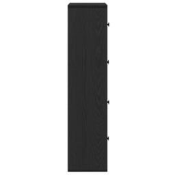 Berkfield Home Durable Bookcase Black Oak 60x24x101.5 cm Engineered Wood - thumbnail 6