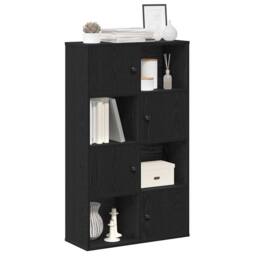 Berkfield Home Durable Bookcase Black Oak 60x24x101.5 cm Engineered Wood - thumbnail 2