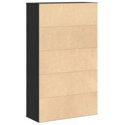 Berkfield Home Durable Bookcase Black Oak 60x24x101.5 cm Engineered Wood - thumbnail 7