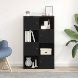 Berkfield Home Durable Bookcase Black Oak 60x24x101.5 cm Engineered Wood - thumbnail 1