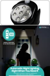 Neel Blue 7 LED Lights Motion Sensor Activated Cordless Dummy CCTV Camera in Black - thumbnail 5