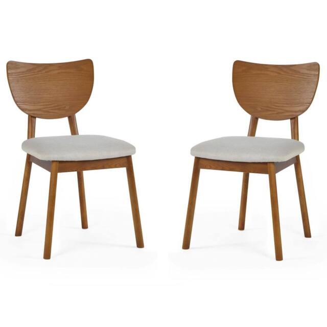 Cheshire Brentwood Elegant Dining Chairs - Set of 2 in Light Grey - image 1