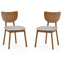 Cheshire Brentwood Elegant Dining Chairs - Set of 2 in Light Grey - thumbnail 1