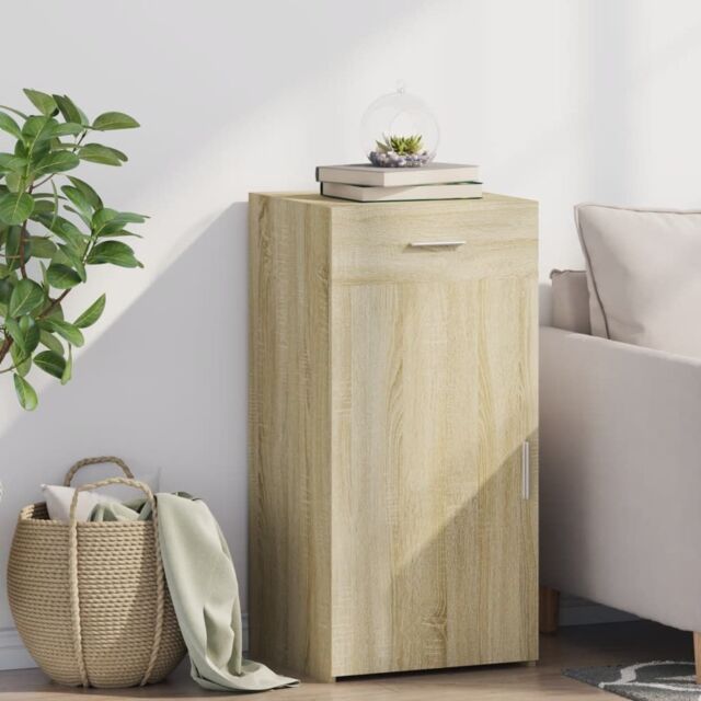 Berkfield Home Sideboard Sonoma Oak 45x42.5x93 cm Engineered Wood in Brown - image 1