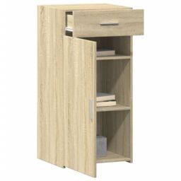 Berkfield Home Sideboard Sonoma Oak 45x42.5x93 cm Engineered Wood in Brown - thumbnail 3