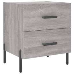 Berkfield Home Modern Bedside Cabinet Grey Sonoma 40x35x47.5 cm Engineered Wood - thumbnail 3