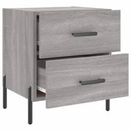 Berkfield Home Modern Bedside Cabinet Grey Sonoma 40x35x47.5 cm Engineered Wood - thumbnail 5