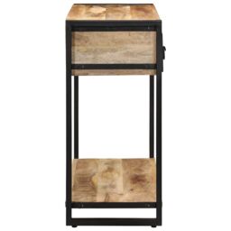 Berkfield Home Console Table 100x35x75 cm Solid Rough Wood Mango in Brown - Size: 100 x 35 x 75 cm - thumbnail 4