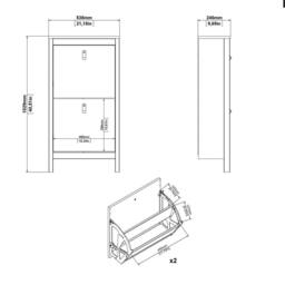 Wyld Haus Gossmere Matt Black 2 Door Shoe Cabinet - thumbnail 9