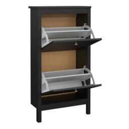 Wyld Haus Gossmere Matt Black 2 Door Shoe Cabinet - thumbnail 6