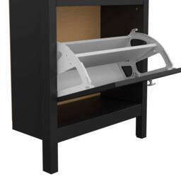 Wyld Haus Gossmere Matt Black 2 Door Shoe Cabinet - thumbnail 8