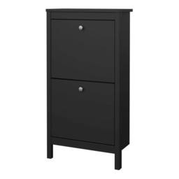 Wyld Haus Gossmere Matt Black 2 Door Shoe Cabinet - thumbnail 4