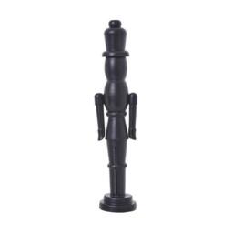 Lemon Pavilion Furniture and Decor Minimalist Nutcracker Decoration - Wood - L10 x W12 x H50 cm - Black