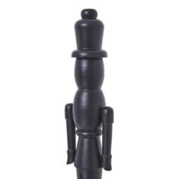 Lemon Pavilion Furniture and Decor Minimalist Nutcracker Decoration - Wood - L10 x W12 x H50 cm - Black - thumbnail 2