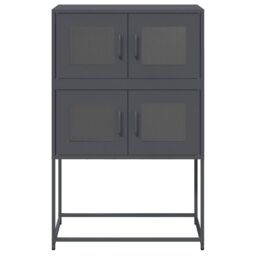 Berkfield Home Highboard Anthracite 68x39x107 cm Steel in Black - Size: 68 x 39 x 107 cm - thumbnail 5