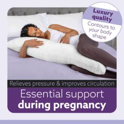 Aamira Bolster Long Full Body Cushion Pillow 120x40cm, Orthopaedic Shredded Memory Foam, Pregnancy & Side Sleepers Washable Cover - Size: 120x40 cm - thumbnail 6