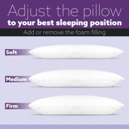 Aamira Bolster Long Full Body Cushion Pillow 120x40cm, Orthopaedic Shredded Memory Foam, Pregnancy & Side Sleepers Washable Cover - Size: 120x40 cm - thumbnail 9