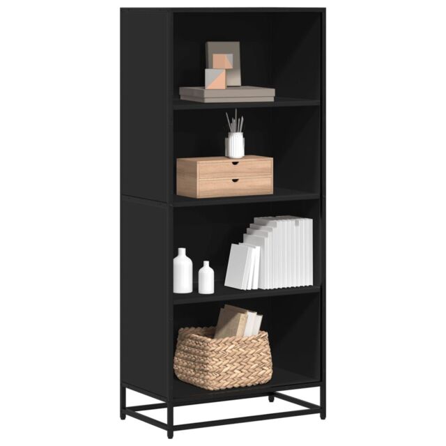 Berkfield Home Bookcase Black 60x35x139 cm Engineered Wood - Size: 60 x 35 x 139 cm - image 1