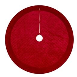 "Dibor Red Velvet Quilted Christmas Tree Decoration Christmas Tree Skirt 36""" - thumbnail 2