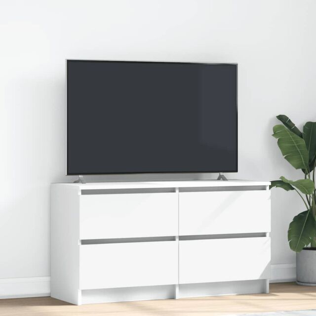 Berkfield Home TV Cabinet White 100x35x54 cm Engineered Wood - Size: 100 x 35 x 54 cm - image 1