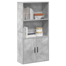 Berkfield Home Bookcase Concrete Grey 60x24x120 cm Engineered Wood - Size: 60 x 24 x 120 cm - thumbnail 2