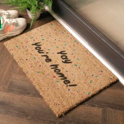 Artsy Mats Yay You're Home Doormat (60 x 40cm) in Brown - Size: 40 cm x 60 cm - thumbnail 2
