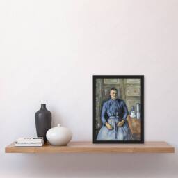 Artery8 Paul Cezanne Framed Wall Art Print Woman with a Coffeepot Portrait - Size: A4 - thumbnail 2