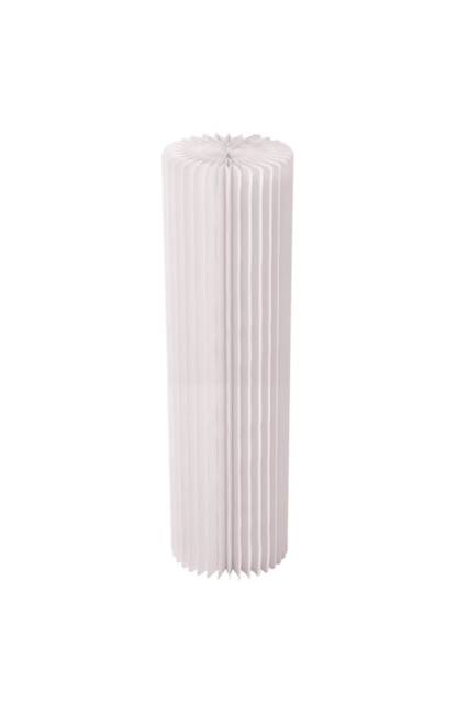 Living and Home 30x100cm Cylinder Pedestal Stand Paper Foldable Support Columns for Parties Weddings Reception Decoration in White - Size: 30x100 cm - image 1