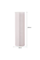 Living and Home 30x100cm Cylinder Pedestal Stand Paper Foldable Support Columns for Parties Weddings Reception Decoration in White - Size: 30x100 cm - thumbnail 8