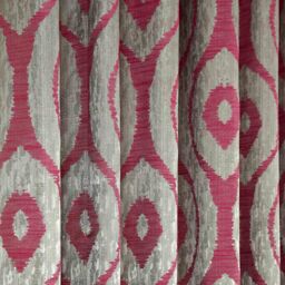 Homescapes Ikat Jacquard Curtain Tie Back Pair in Pink - thumbnail 2
