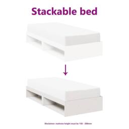 Berkfield Home Stylish Day Bed without Mattress White 90x190 cm Solid Wood Pine - thumbnail 8